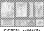 transparent plastic bag set... | Shutterstock .eps vector #2086618459