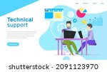 technical support people... | Shutterstock .eps vector #2091123970