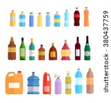 plastic bottle set design flat... | Shutterstock .eps vector #380437759