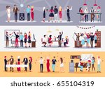 corporate parties vector... | Shutterstock .eps vector #655104319