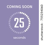coming soon white timer and... | Shutterstock .eps vector #755254060