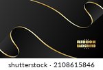 black pleated fabric with gold... | Shutterstock .eps vector #2108615846