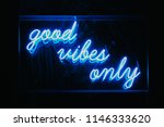 Good vibes only words in neon light signage.