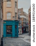 Small photo of London, UK - November 19, 2020: View of closed Epic Pies Britisserie, a traditional pie shop on Addle Hills in St. Pauls industrial chic surrounds, selective focus.