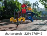 Colorful children play area at a residential society at Pune India.