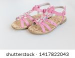 Baby Pink Sandals Isolated On...
