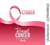 banner for breast cancer... | Shutterstock .eps vector #1195648816