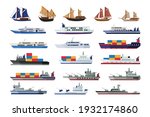 Set Of Maritime Ship...