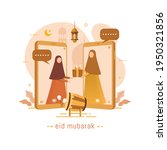 vector illustration muslims... | Shutterstock .eps vector #1950321856