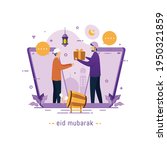 vector illustration muslims... | Shutterstock .eps vector #1950321859