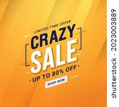 crazy sale banner discount... | Shutterstock .eps vector #2023003889