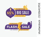 ramadan big sale label banner... | Shutterstock .eps vector #2133641953