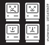 Set Of Computers With Stylized...