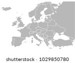 europe including russia map... | Shutterstock .eps vector #1029850780