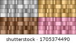 vector set of colorful metal... | Shutterstock .eps vector #1705374490