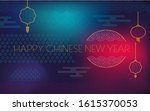 happy chinese new year text for ... | Shutterstock . vector #1615370053