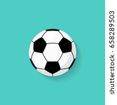 Soccer Ball Icon In Flat Style. ...