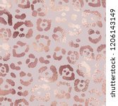 leopard skin. rose gold.... | Shutterstock .eps vector #1206143149
