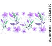 seamless floral botanical... | Shutterstock . vector #1103826890