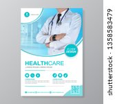 healthcare cover a4 template... | Shutterstock .eps vector #1358583479