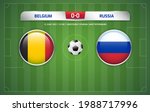 belgium vs russia scoreboard... | Shutterstock .eps vector #1988717996