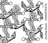 pattern sketch anchor in vector  | Shutterstock .eps vector #1040555473