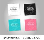 set of square glass on paper... | Shutterstock .eps vector #1028785723
