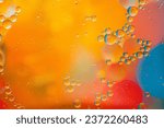 Abstract photography of Oil in water, Bubble colour full, macro photography