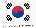 vector flag of south korea.... | Shutterstock .eps vector #1103237393