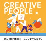 a group of young creative... | Shutterstock .eps vector #1701943960