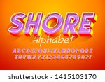 colorful 3d display font design ... | Shutterstock .eps vector #1415103170