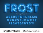 neon light 3d alphabet  extra... | Shutterstock .eps vector #1500670613