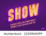 retro show alphabet design ... | Shutterstock .eps vector #2103964499