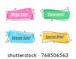 flat linear promotion ribbon... | Shutterstock .eps vector #768506563