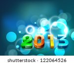 2013 happy new year greeting... | Shutterstock .eps vector #122064526
