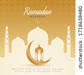 islamic holy month of ramdan... | Shutterstock .eps vector #1718638480