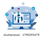 online doctor website in... | Shutterstock .eps vector #1790595479