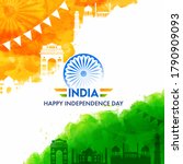 india happy independence day... | Shutterstock .eps vector #1790909093