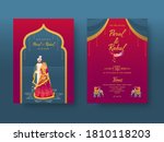 indian wedding invitation card... | Shutterstock .eps vector #1810118203