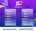 t20 cricket super 12 group... | Shutterstock .eps vector #2044958306