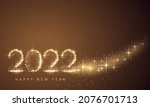 golden 2022 number made by... | Shutterstock .eps vector #2076701713
