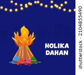 holika dahan celebration... | Shutterstock .eps vector #2104855490