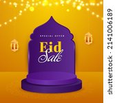 eid sale poster design with... | Shutterstock .eps vector #2141006189