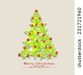 xmas tree made be mistletoe on... | Shutterstock .eps vector #231721960