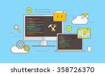 web development concept with... | Shutterstock .eps vector #358726370