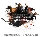 silhouette of players in... | Shutterstock .eps vector #376437250
