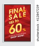final sale flyer  sale poster ... | Shutterstock .eps vector #412847239