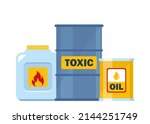 Set Of Containers With Toxic...