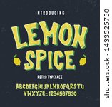 "lemon spice". vintage 3d... | Shutterstock .eps vector #1433525750