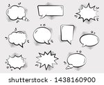set of empty comic speech... | Shutterstock .eps vector #1438160900